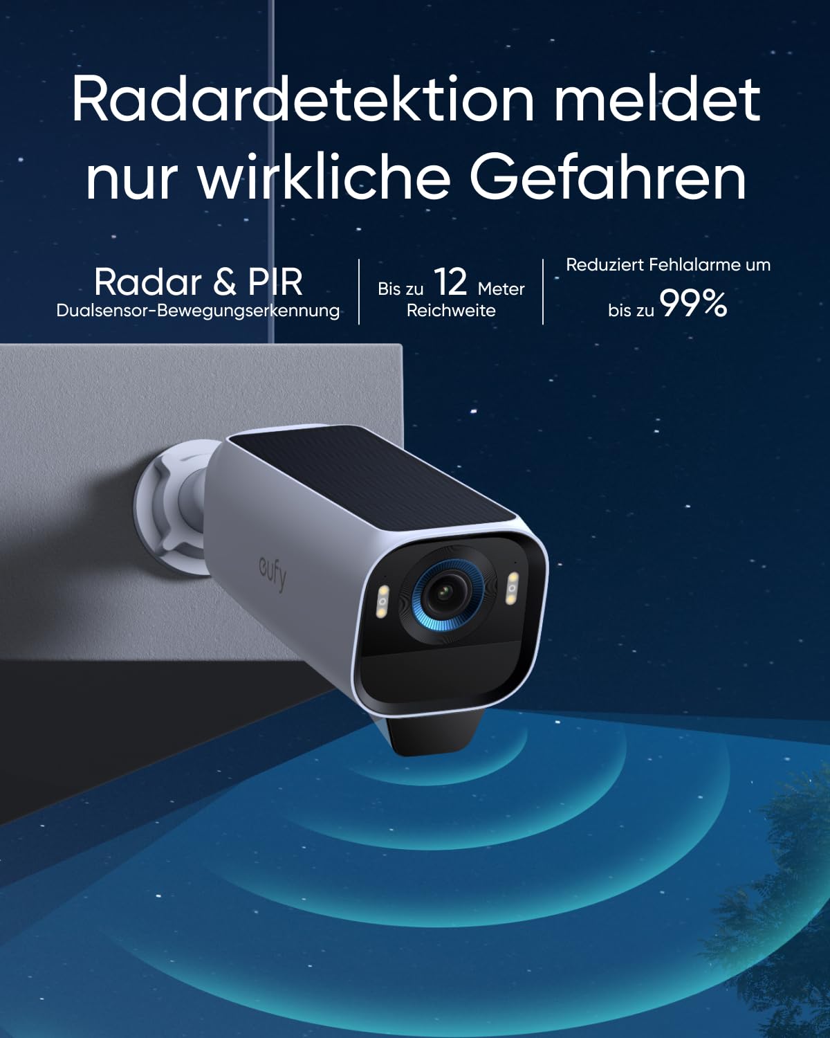 eufyCam S3 Pro 4-Kamera-Set, 4K Kabellose Solar-Überwachungskamera Außen, MaxColor Nachtsicht, Forever Power 2.0, Gesichtserkennung-KI, Erweiterbarer Lokaler Speicher, Ohne Montaliche ABO-Kosten