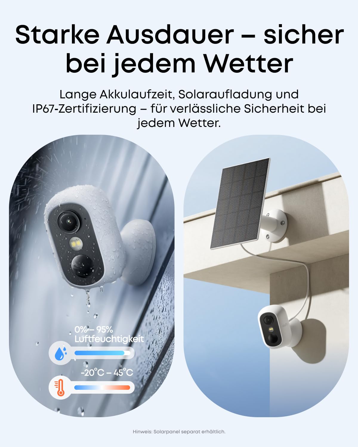 eufy eufyCam C35 (2er-Pack), Kabellose Überwachungskamera Außen & Innen, Magnetische Halterung, Farbnachtsicht, Lokaler Speicher, IP67, Gesichtserkennung, Solarpanel-Kompatibel, Ohne ABO, Weiß